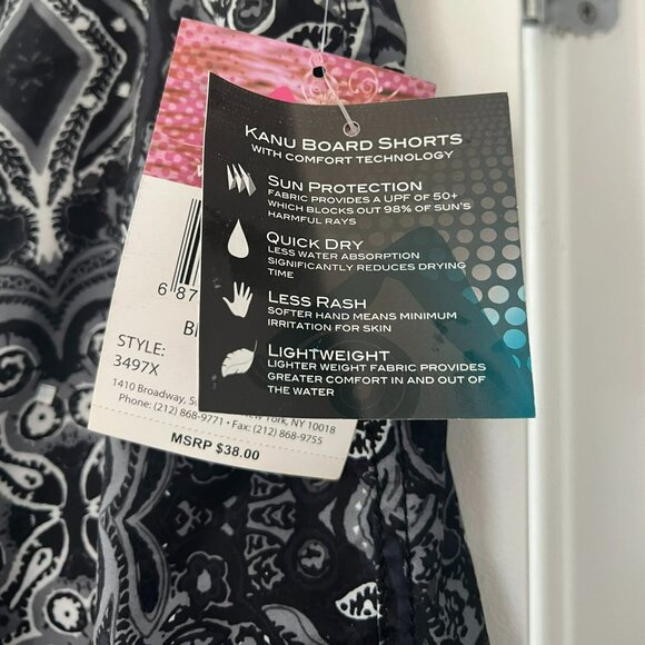 Men's NWT Kanu Surf Swim Suit Trunk‎ Boho Shorts Size 3X - Picture 4 of 4